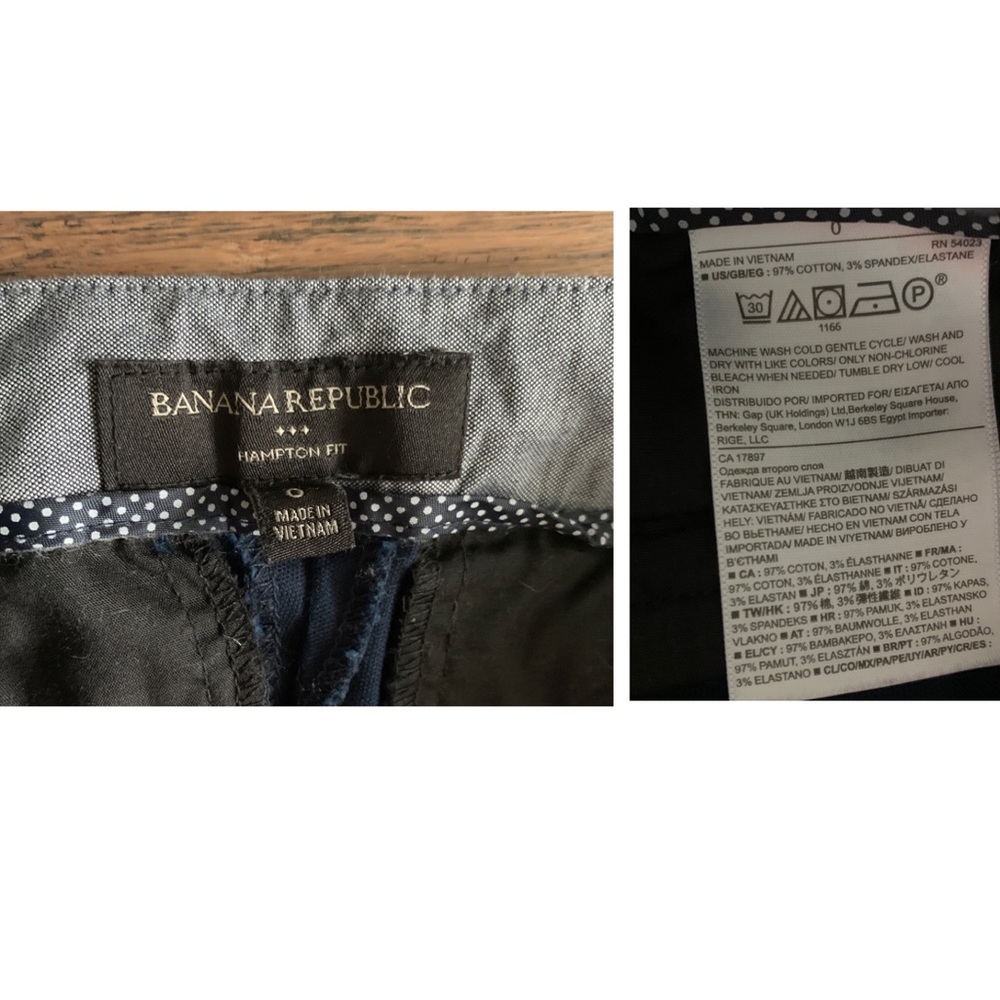 Banana Republic Hampton Fit Navy Blue Pant - Picture 8 of 8